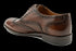 Klassische braune Oxford-Brogues aus Crust-Leder für Herren